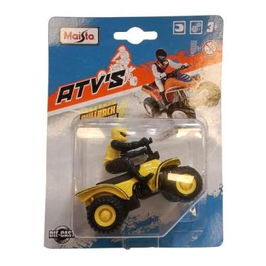 Imagem de Miniatura Quadriciclo Amarelo Com Piloto Amarelo Maisto 15026