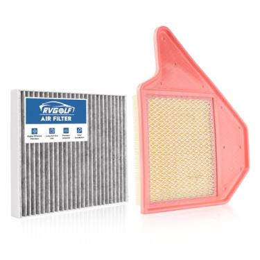 Imagem de RVgolf Conjunto de filtros de ar motor+cabine adequado para Chrysler Town & Country 2011-2016, Dodge Grand Caravan 2011-2020, Ram C/V 2012-2015, 2011-2014 Volkswagen Routan Acessórios de substituição