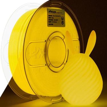 Imagem de Filamento de impressora 3D AMOLEN Glow in The Dark Yellow PLA 1,75 mm