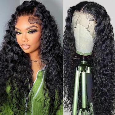 Imagem de Perucas frontais de renda FIRIEYA Deep Wave 180% de densidade 22"