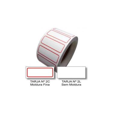 Imagem de Etiqueta Adesiva De Preço 12X30 Mm Com Tarja Nº 2L Rolo 500 - Dc Autom