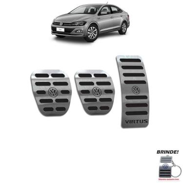 Imagem de Pedaleiras Virtus 2018 A 2020 Manual Preto Em Aço Inox