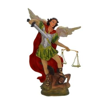 Imagem de São Miguel Arcanjo, Imagem Religiosa, Estatueta Decorativa, Resina Importada, Artesanal, 10 cm