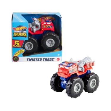 Imagem de Hot wheels veículo monster trucks pneus de todo terreno 5 alarm - matt
