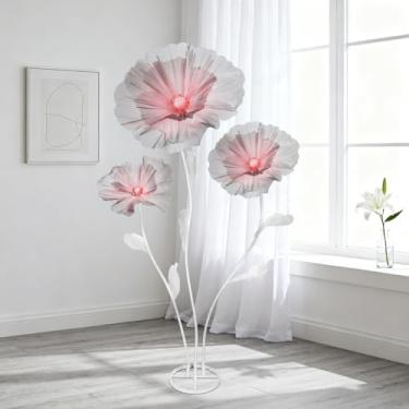 Imagem de Flores gigantes para decoração, flor de seda artificial de 170 cm para casamento, aniversário, chá de bebê, festa de Halloween, decoração de fundo, decoração de casa, hotel, loja, vitrine, adereços