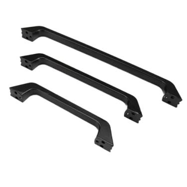 Imagem de CXYFQUUK Puxadores de porta de armário de liga de alumínio prata preta puxadores de gaveta puxadores de porta de armário de cozinha ferragens de móveis 2 peças (ouro preto 192 mm)