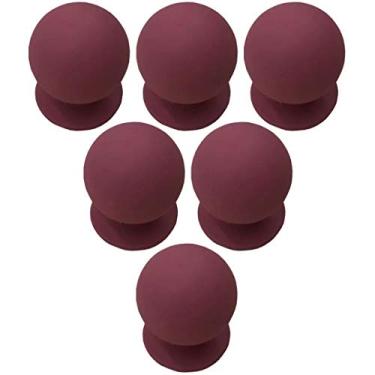 Imagem de 6 peças de desenho animado infantil guarda-roupa porta doce maçaneta moderna puxador de gaveta puxadores de porta puxadores de gaveta ferragens de armário de móveis (furo único rosa)