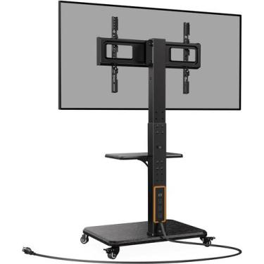 Imagem de Suporte de TV móvel Perlegear com tomada elétrica para TVs de 32-75"