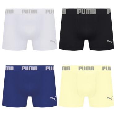 Imagem de Kit 4 Cuecas Puma Boxer Sem Costura Masculina