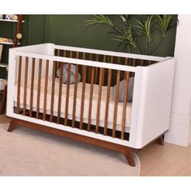 Imagem de Berço Infantil Sambalele Divicar Branco Acetinado Mel - MULTIMOVEIS