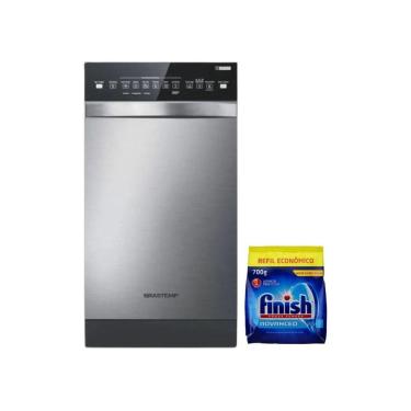 Imagem de Kit Lava-Louças Brastemp 10S I e Detergente em Pó Finish 700g