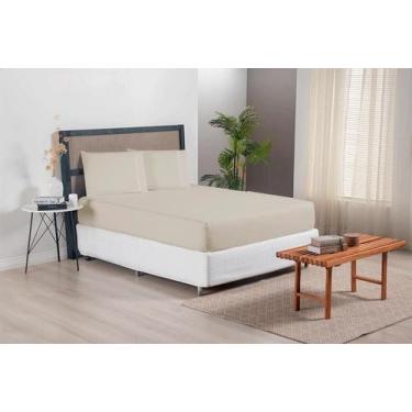 Imagem de Jogo de Lençol 3 Pçs Casal Queen Versatile Simples Micropercal 300 Fio