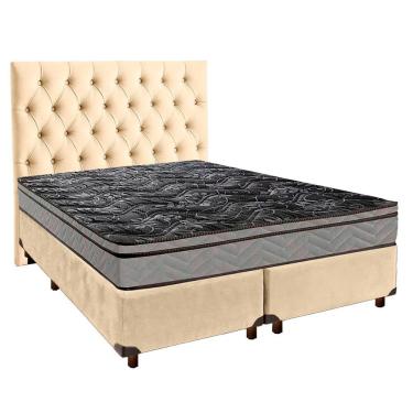 Imagem de Cama + Box Blindado E Colchão D28 Casal - Conforto Paropas + Cabeceira
