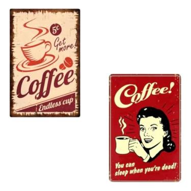 Imagem de Kit Placas Decorativas Cantinho Do Café Retro Vintage Quadro