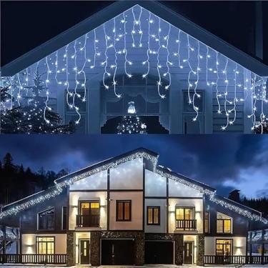 Imagem de Cascata Natal Decoração Luz 3 Metros 120 Leds Bivolt luminação Decorativa de Natal Área Externa e Interna