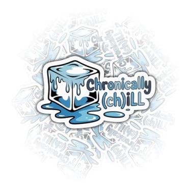 Imagem de (3 peças) Adesivo de cubo de gelo Chronically (Ch) Ill Ill Ice Cube, Decalque de vinil para garrafa de água, laptop, planejador, presentes para amigos, guerreiros de doenças crônicas e colegas de