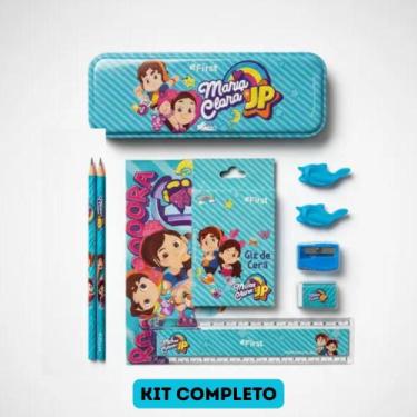 Imagem de Kit Escolar Maria Clara e JP com Estojo Acessórios Completo Volta Aula