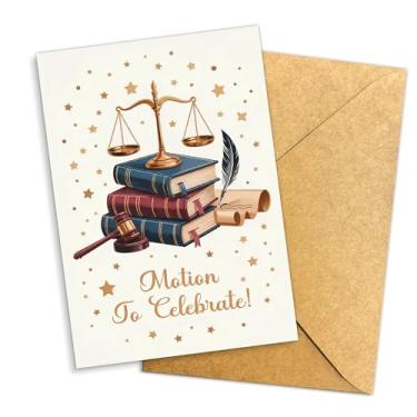 Imagem de Podagree Cartão de formatura da faculdade de direito para ela, cartão de parabéns de advogado, cartões de formatura de advogado, movimento para celebrar solteiro 14 x 20 cm com envelope