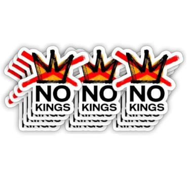Imagem de AK – (Pacote com 12) Adesivos de vinil de coroa "No Kings in America" | Decalques à prova d'água para laptops, carros, garrafas, copo, telefone e mais | Conjunto de adesivos patrióticos | Tamanho: 5