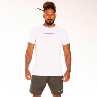 Imagem de Camiseta Masculina Dry Esportiva Academia Direction Branco Alpha Co-Masculino