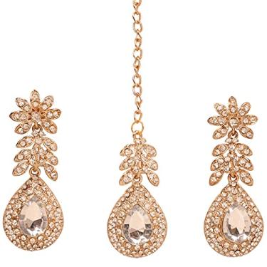 Imagem de Touchstone Conjunto de joias Mangtika de designer de Bollywood indiano para mulheres.