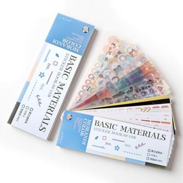 Imagem de Sibba Adesivos de planejador fofos de 30 folhas, adesivos decorativos estéticos com glitter para álbuns, adesivos autoadesivos minúsculos para diário, cartões fotográficos, artesanato DIY, agenda e