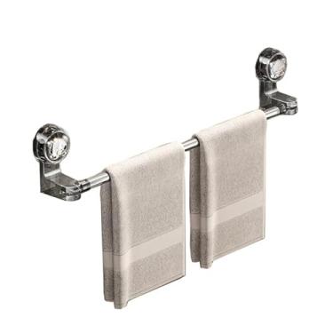 Imagem de Suporte Porta Toalha Com Ventosa Retrátil Não Perfurada Com Haste Inox(30-60cm)