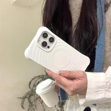 Imagem de Capa com carregador sem fio para iPhone 16, 15, 14, 13, 11 Pro Max Plus (para iPhone 15 Pro/Branco)