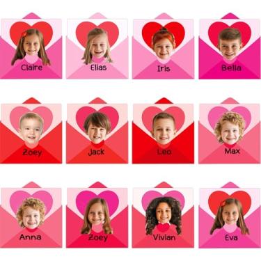 Imagem de 60 peças de recortes de tema de dia dos namorados, envelope de coração, quadro de avisos, decoração de envelopes, faça você mesmo, recortes de papel fotográfico, decoração de sala de aula, para dia