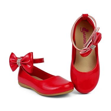 Imagem de Sapatilha Esportiva Menina Infantil Vermelha Antiderrapante Conforto Festa Mz Shoes-Feminino