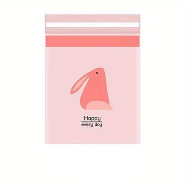 Imagem de 15 sacos de lixo descartáveis multiuso para carro, à prova de vazamento, sacos de limpeza convenientes portáteis com design de desenho animado fofo, texto "Happy Every Day", ideal para uso em