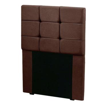 Imagem de Cabeceira Estofada Cama Box 90cm Julia Shop Das Cabeceiras Café