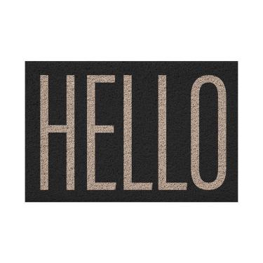 Imagem de Capacho De Poa Vinílico Estampado Hello 60x40cm - Uzoo Capacho Vinilico Estampado 60x40cm Hello Klb02