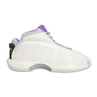 Imagem de adidas Crazy 1 Tênis de basquete masculino, branco, Branco creme/cinza sólido claro/roxo ativo, 47