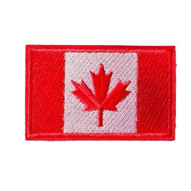 Imagem de Emblema bordado de gancho e laço de folha de bordo folha de bordo para colete militar do exército MOLLE mochila bolsa patriótica canadense design para roupas, capacetes e equipamentos de academia