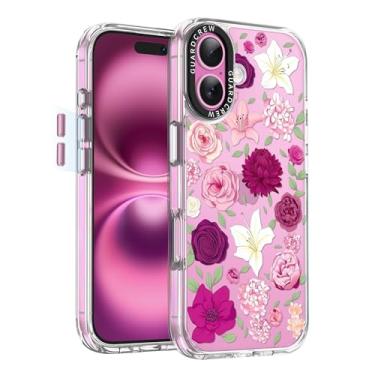 Imagem de GuardCrew Capa para iPhone 16, [proteção contra quedas de grau militar de 3,5 m à prova de colisão] [antiamarelamento e antidescasca] Capa de telefone fina transparente à prova de choque TPU para