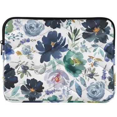 Imagem de Capa para notebook com estampa floral em aquarela Peony Rose para MacBook Pro 14 polegadas, capa universal acolchoada de 13 a 14 polegadas