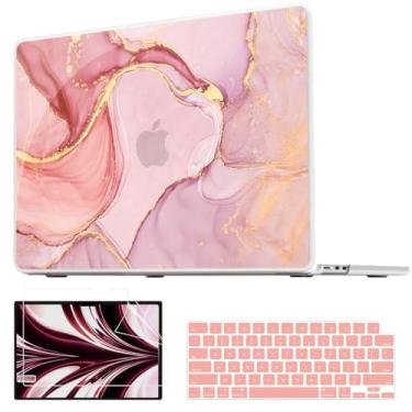 Imagem de AKIT Compatível com MacBook Air de 13 polegadas 2025 2024 2023 M4 M3 M2 capa rígida protetora resistente para laptop modelo A3240, A3113, A2681, Mac Air de 13,6 polegadas, inclui teclado e capa de