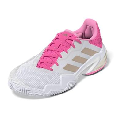 Imagem de adidas Tênis feminino Barricade 13, Branco/pérola cinza/rosa lúcido, 36