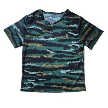 Imagem de Camiseta Camuflada Infantil Juvenil Exército Militar Soldado - Cia Beb
