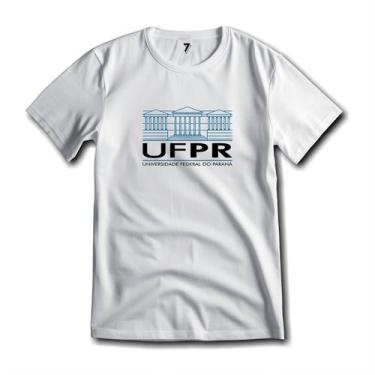 Imagem de Camiseta Universidade Federal Paraná UFPR Malha Fria Branca, XG