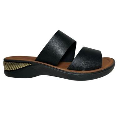 Imagem de Tamanco terra e água anabela comfort 485509, Preto np pto, 36