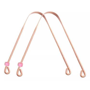 Imagem de Kit 2x Raspador d Lingua 100% Cobre Puro c Identificador - ITS Shop
