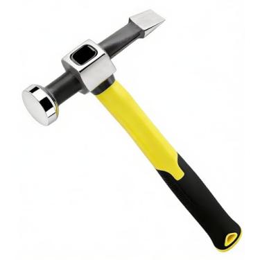 Imagem de BJDSI Martelo de corpo automático, cabeça plana e redonda, polido, reforço, antiferrugem, cabo de plástico.