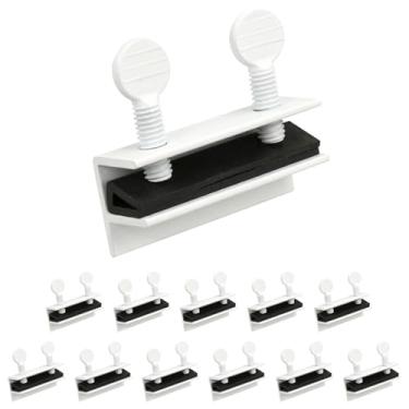 Imagem de Fechaduras de segurança para janela deslizante Nuk3y com junta de borracha (branco, pacote com 12)"