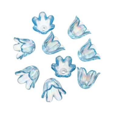 Imagem de Tampas De Pérolas Acrílicas Coloridas Em Forma De Flor De Lírio, 50 a 