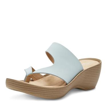 Imagem de Eastland Sandália feminina Laurel Wedge, Azul claro, 7