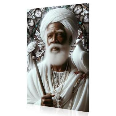 Imagem de Quadro Decoração Orixá Fé Oxalá Opaxorô Oxalufã Canvas 60x40 - DC Expr