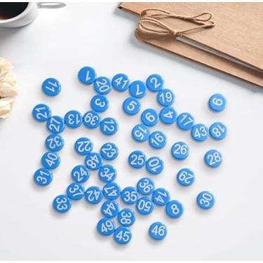 Imagem de 1-50 números magnéticos circulares, adequado para quadros brancos de sala de aula, calendários, geladeiras, casas, escolas, escritórios (2 cm de diâmetro, preto)