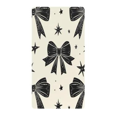 Imagem de Blueangle Lençol de berço padrão para berço infantil - Lençóis de algodão macio e respirável com gravata borboleta legal (39)